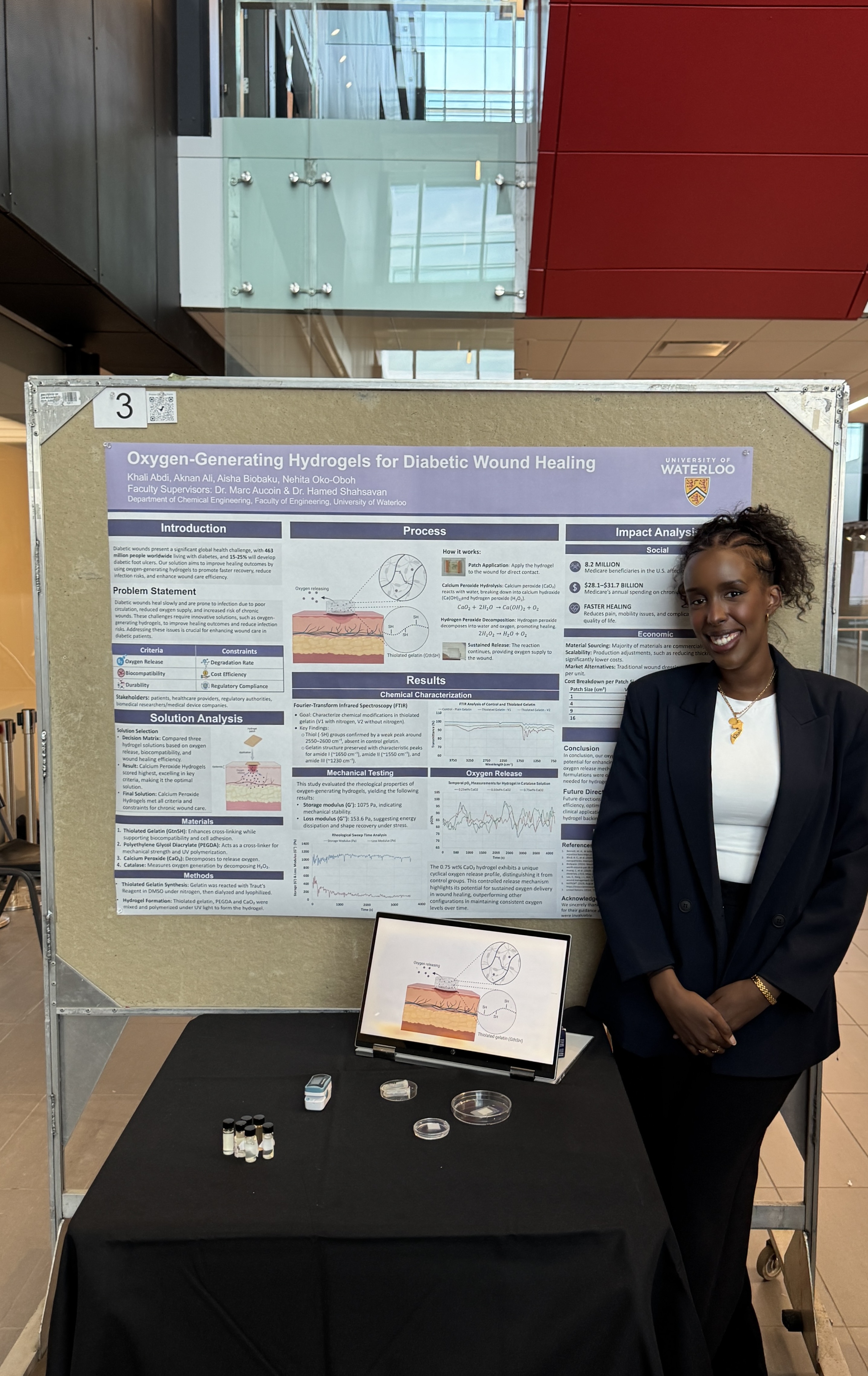 Khali at the capstone poster session